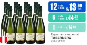 Makro Espumante especial TABERNERO Und. x 750ml oferta