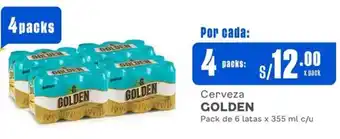 Makro Cerveza GOLDEN Pack de 6 latas x 355 ml c/u oferta