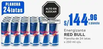 Makro Energizante RED BULL Plancha de 24 latas x 250 ml c/u oferta