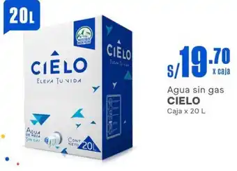 Makro Agua sin gas CIELO Caja x 20L oferta