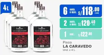 Makro Pisco LA CARAVEDO Und. x 4 L oferta