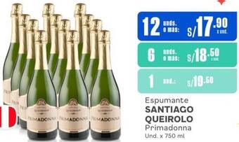 Makro Espumante SANTIAGO QUEIROLO Primadonna Und. x 750 ml oferta