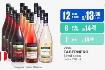 Makro Vino TABERNERO Semi seco Und. x 750 ml oferta