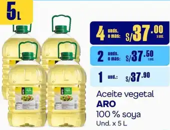 Makro Aceite vegetal ARO 100% soya Und. x 5 L oferta
