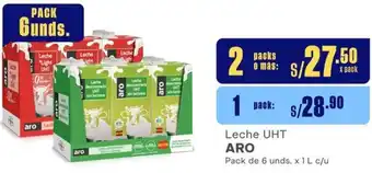 Makro Leche UHT ARO Pack de 6 unds. x 1 L c/u oferta