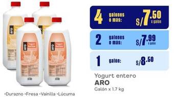Makro Yogurt entero ARO Galón x 1.7 kg oferta