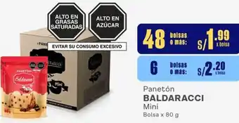 Makro Panetón BALDARACCI Mini Bolsa x 80g oferta