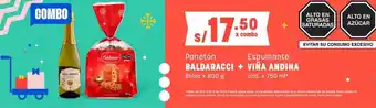Makro Panetón Espumante BALDARACCI + VIÑA ANDINA Bolsa x 800g oferta