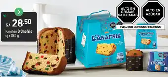 Plaza Vea Panetón D'Onofrio cj x 880g oferta