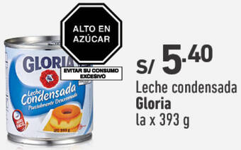 Plaza Vea Leche condensada Gloria la x 393g oferta