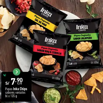Plaza Vea Papas Inka Chips sabores variados bl x 135g oferta