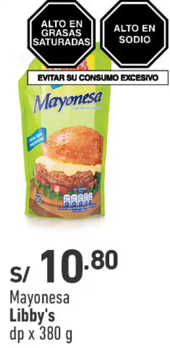 Plaza Vea Mayonesa Libby's dp x 380g oferta