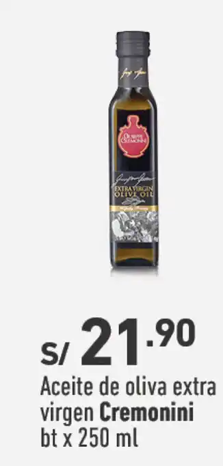 Plaza Vea Aceite de oliva extra virgen Cremonini bt x 250 ml oferta