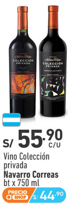 Plaza Vea Vino Colección privada Navarro Correas bt x 750 ml oferta