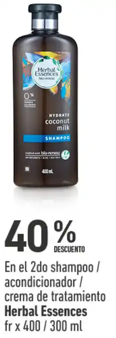 Plaza Vea En el 2do shampoo / acondicionador / crema de tratamiento Herbal Essences fr x 400 / 300 ml oferta