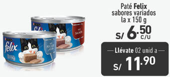 Plaza Vea Paté Felix sabores variados la x 150 g oferta