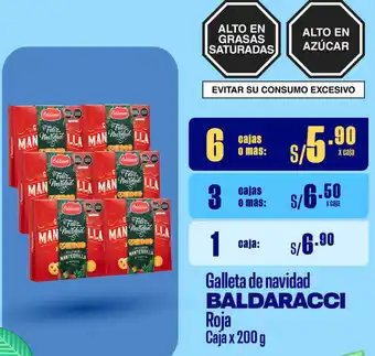 Plaza Vea Galleta de navidad BALDARACCI Roja Caja x 200 g oferta