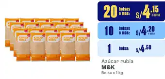 Plaza Vea Azúcar rubia M&K Bolsa x 1kg oferta