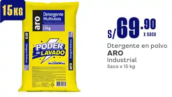 Plaza Vea Detergente en polvo ARO Industrial Saco x 15 kg oferta