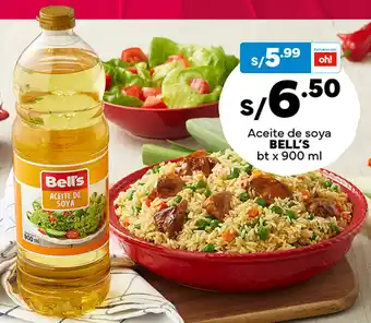 Plaza Vea Aceite de soya BELL'S bt x 900 ml oferta