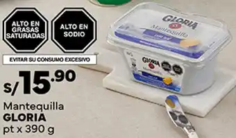 Plaza Vea Mantequilla GLORIA pt x 390 g oferta