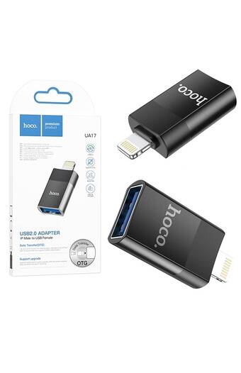 Tiendas EFE Adaptador otg lightning a usb hoco oferta