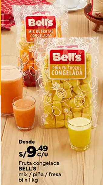 Plaza Vea Fruta congelada BELL'S mix / piña / fresa bl x 1kg oferta