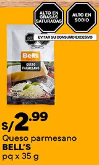 Plaza Vea Queso parmesano BELL'S pq x 35g oferta