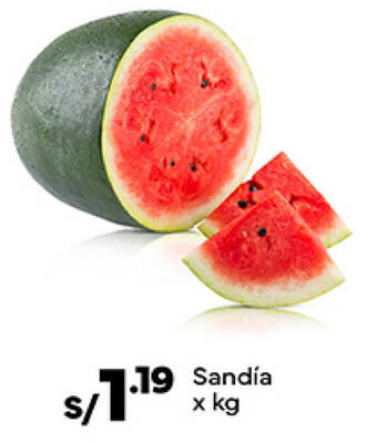 Plaza Vea Sandía x kg oferta