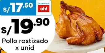 Plaza Vea Pollo rostizado x unid oferta
