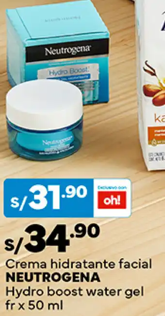 Plaza Vea Crema hidratante facial NEUTROGENA Hydro boost water gel fr x 50 ml oferta