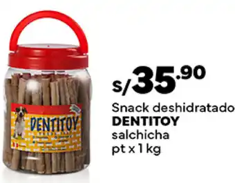 Plaza Vea Snack deshidratado DENTITOY salchicha pt x 1 kg oferta