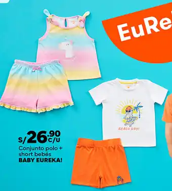 Plaza Vea Conjunto polo + short bebés BABY EUREKA! oferta