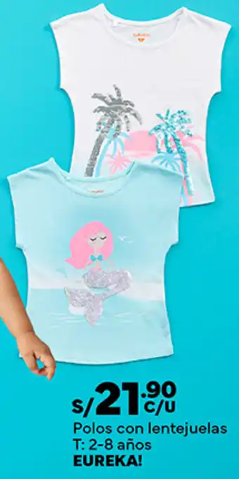 Plaza Vea Polos con lentejuelas T: 2-8 años EUREKA! oferta