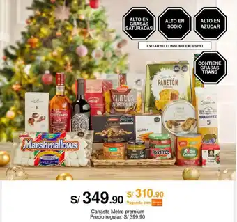 Metro Canasta Metro premium oferta