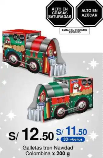 Metro Galletas tren Navidad Colombina x 200 g oferta