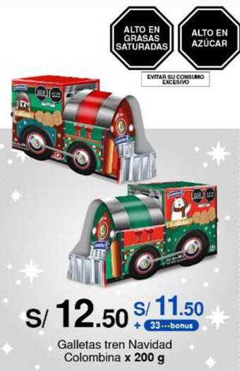 Metro Galletas tren Navidad Colombina x 200g oferta