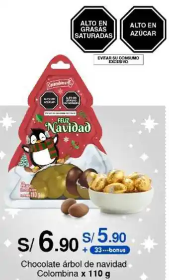 Metro Chocolate árbol de navidad Colombina x 110 g oferta