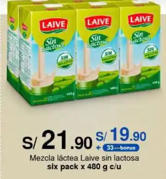 Metro Mezcla láctea Laive sin lactosa six pack x 480 g c/u oferta