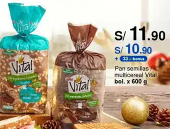Metro Pan semillas/ multicereal Vital bol. x 600 g oferta