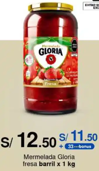 Metro Mermelada Gloria fresa barril x 1 kg oferta