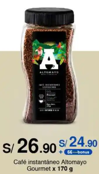 Metro Café instantáneo Altomayo Gourmet x 170 g oferta