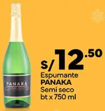 Plaza Vea Espumante PANAKA Semi seco btx 750 ml oferta