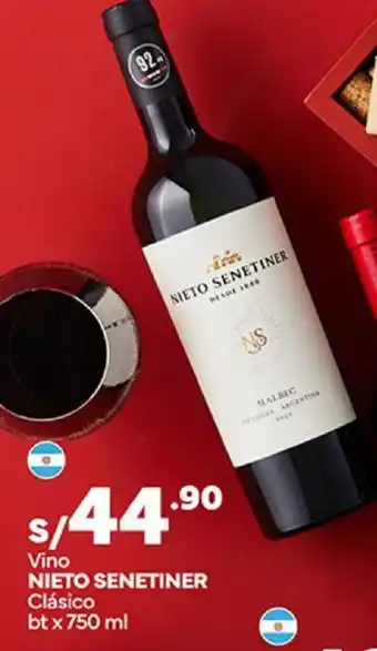 Plaza Vea Vino NIETO SENETINER Clásico btx 750 ml oferta