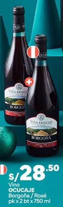 Plaza Vea Vino OCUCAJE Borgoña / Rosé pk x 2 bt x 750 ml oferta