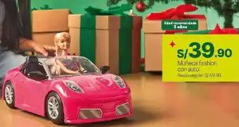 Tottus Muñeca fashion con auto oferta
