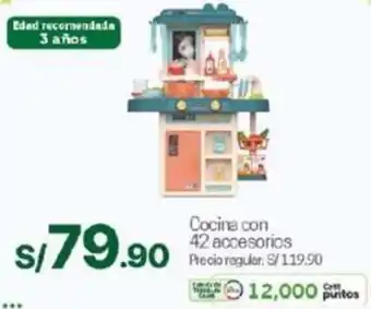 Tottus Cocina con 42 accesorios oferta