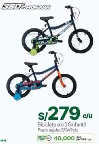 Tottus Bicicleta aro 16 infantil oferta