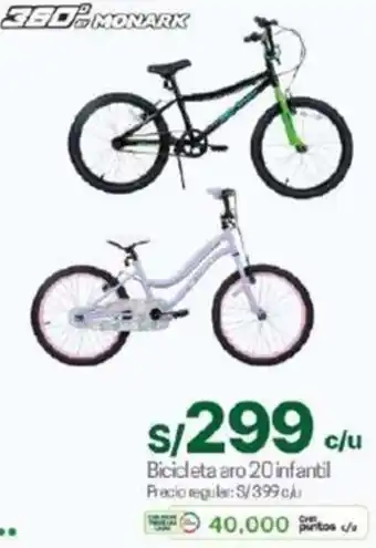 Tottus Bicicleta aro 20 infantil oferta