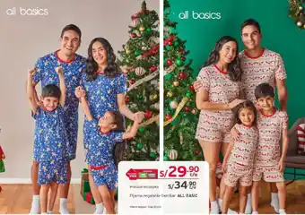 Tottus Pijama regalable familiar ALL BASIC oferta